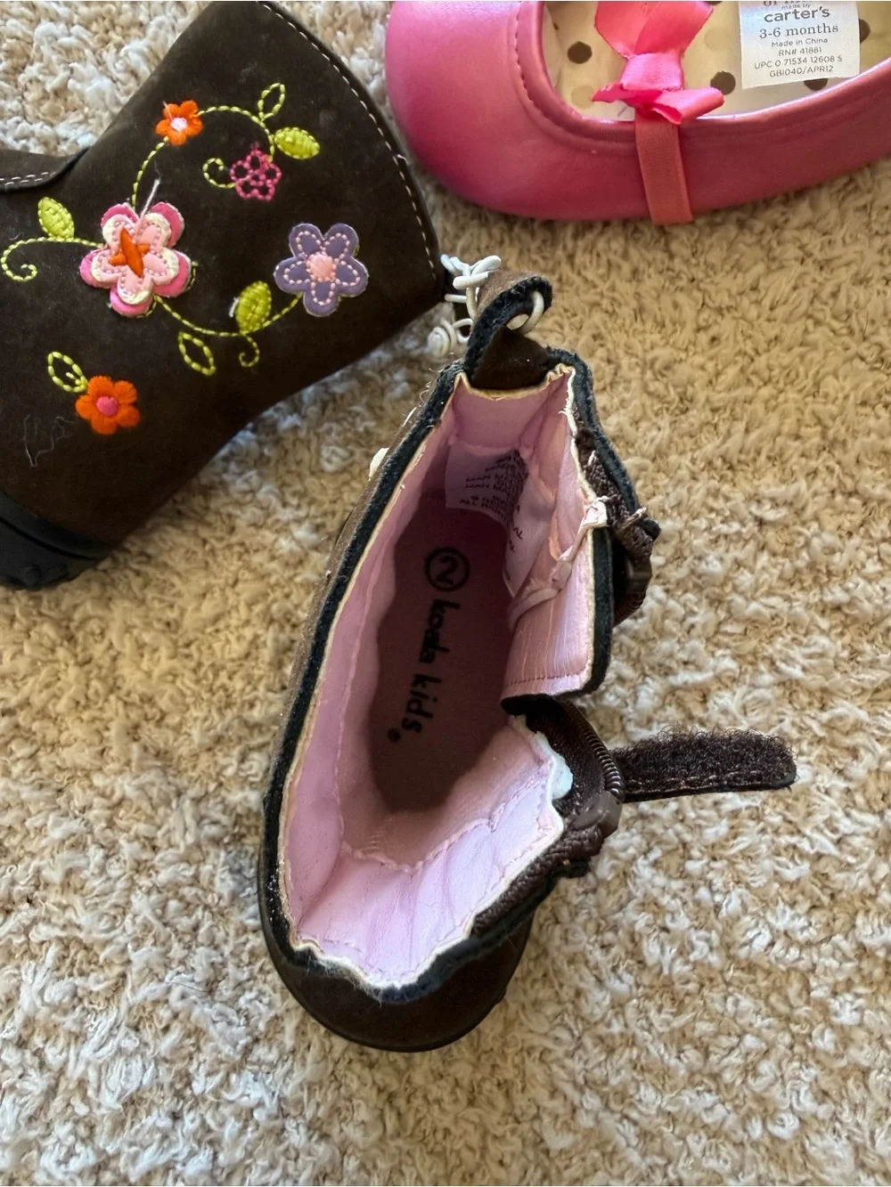 Baby Size 2 Shoe bundle - Sneaker, Mary Jane and Boot (3 pairs)